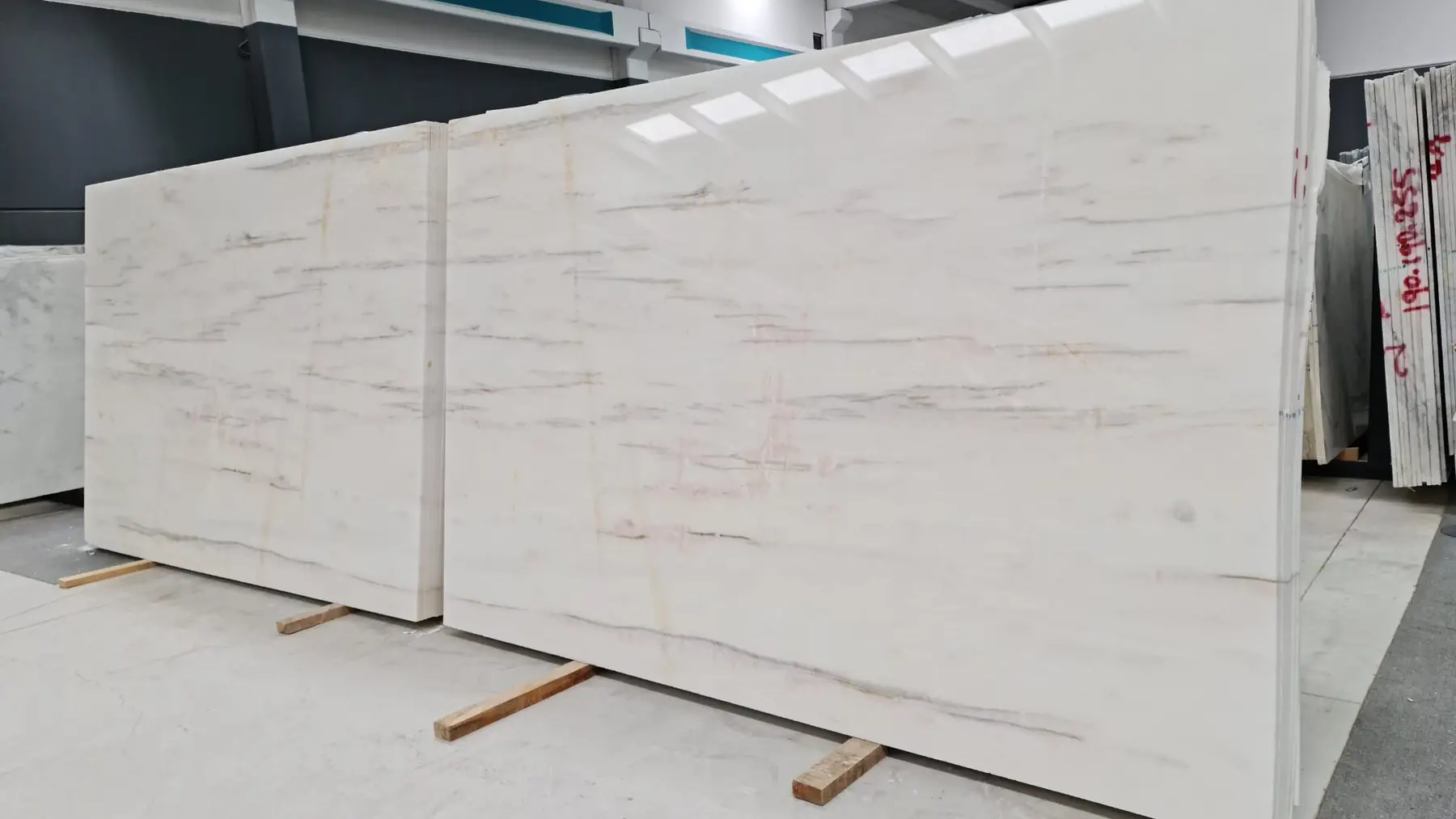 Natural Stone Collection Flamingo White Marble Slab photograph for marble tile and slab selection