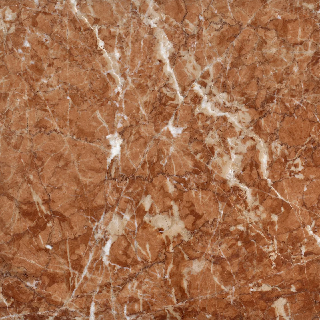 Burdur Rose | ladrilho de mármore Burdur Rose ladrilho de mármore — tons quentes de terracota e vermelho, uma rede de veios cruzados em creme e branco